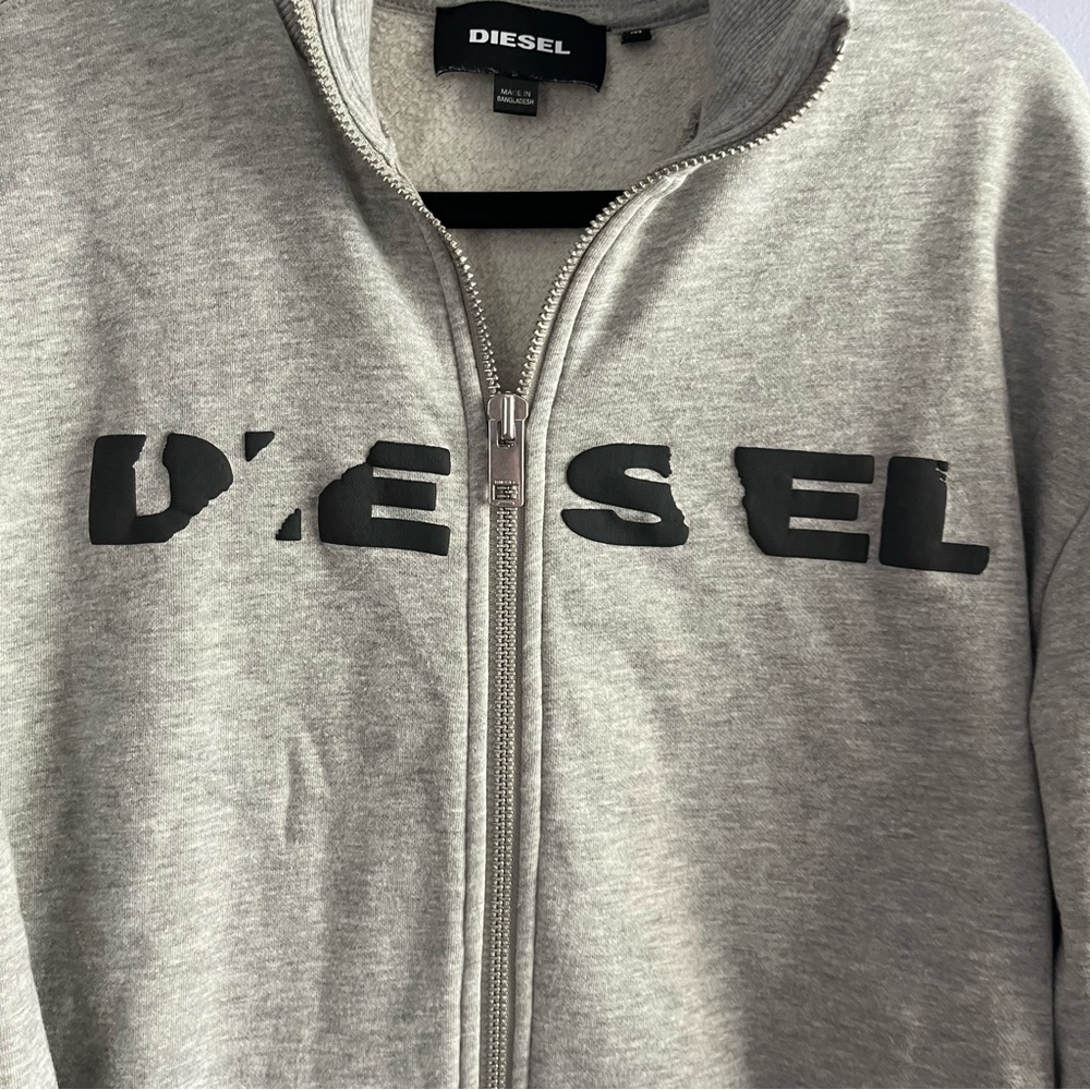 Diesel zip up sweatshirt grey men’s medium jacket